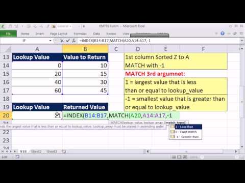 Excel Büyü Hüner 918: Düşeyara Ters: Sıralama Azalan Ve Çarpmak İçine İlk En Küçük Değeri