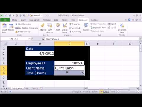 Excel Sihir Numarası 923: Makro Esasları Başlıklı Kaydedildi: Veri Tabloya Başka Bir Sayfaya Geçmek İçin Düğmesini Tıklatın