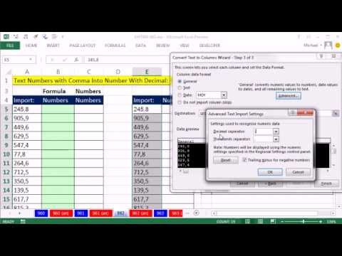 Excel Sihir Numarası 962: Dönüştürmek Numaraları W Virgül Sayı W İçin Ondalık: Formül Veya Metni Sütunlara Dönüştür Resim 1