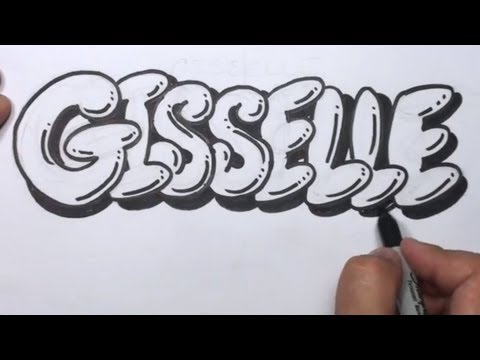 Bubble Harfler Grafiti Harf Yazma Gisselle Çizmek İçin Nasıl
