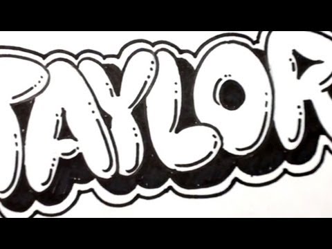 Nasıl Bubble Harfler - Taylor Grafiti Adı Sanatta Beraberlik İçin