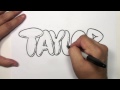 Nasıl Bubble Harfler - Taylor Grafiti Adı Sanatta Beraberlik İçin Resim 3