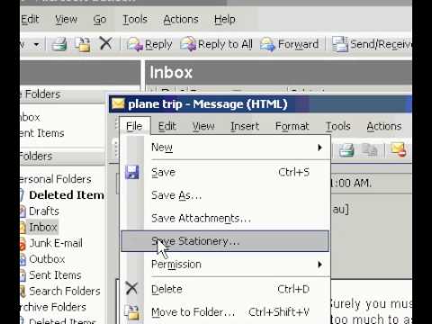 Aldığınız Bir İletiden İleti Örneği Microsoft Office Outlook 2003'ü Kaydettikten