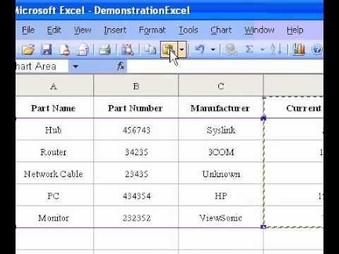 Grafik Verileri Microsoft Office Excel 2003 Ekleme