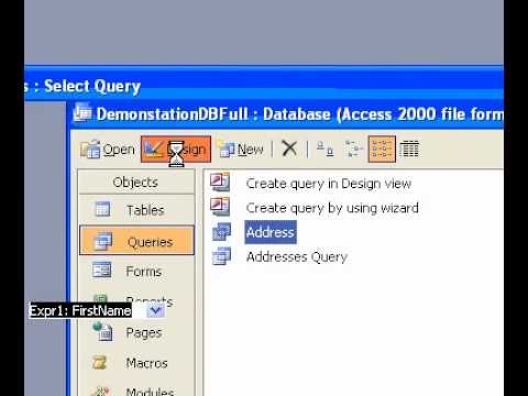 Microsoft Office Access 2003 Bir Sorguda Alanların Görüntülenmesini Özelleştirme