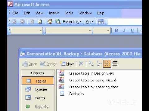 Microsoft Office Access 2003 Menüler Ve Araç Çubukları Resim 1