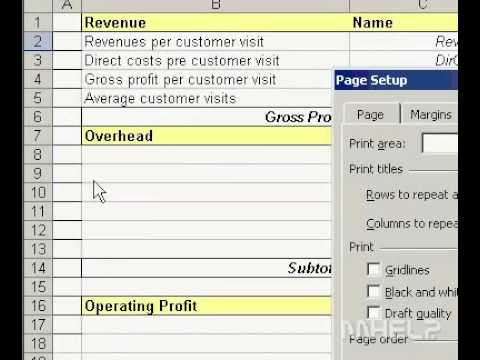 Microsoft Office Excel 2003 Baskı Satır Ve Sütun Etiketlerini Her Sayfada Resim 1
