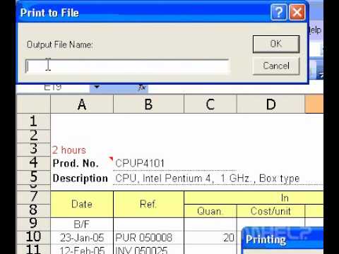 Microsoft Office Excel 2003 Çalışma Kitabını Dosyaya Yazdırın Resim 1