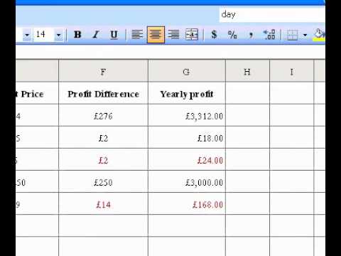 Microsoft Office Excel 2003 Görüntü Sayıları Para Birimi Olarak