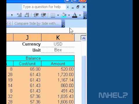 Microsoft Office Excel 2003 Shade Hücreleri Düz Renklerle