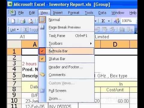 Microsoft Office Excel 2003 Yerleştirin Bir Grafiği Üstbilgi Veya Altbilgi Resim 1