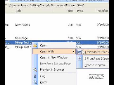Microsoft Office Frontpage 2003 Açık Bir Kelime Frontpage'de Belge Ve Html Olarak Kaydet Resim 1