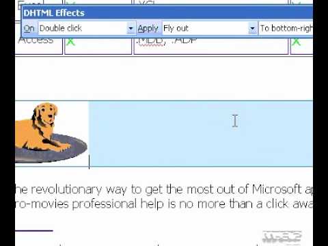 Microsoft Office Frontpage 2003 Bir Animasyon Etkisi Bir Sayfa Öğesinin Üzerinde Değişiklik Resim 1