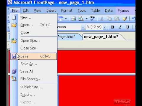 Microsoft Office Frontpage 2003 Bir Çerçeve Sayfası Kaydetme