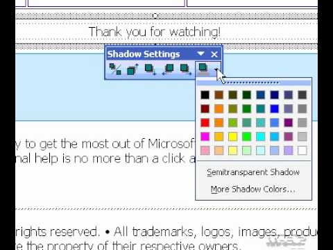 Microsoft Office Frontpage 2003 Bir Gölge Rengini Değiştirme Resim 1