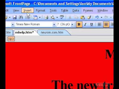 Microsoft Office Frontpage 2003 Gezinti Yapısına Dayalı Bir İçindekiler Tablosu Oluşturma Resim 1