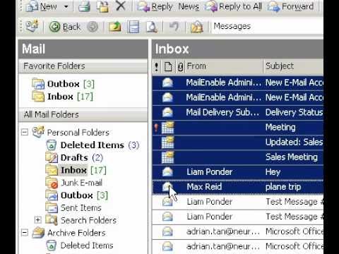 Microsoft Office Outlook 2003 Bir Öğeyi Başka Bir Klasöre Taşı
