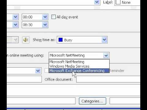 Microsoft Office Outlook 2003 Çevrimiçi Toplantı Toplantıya Açmak Resim 1