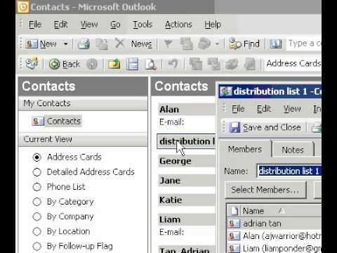 Microsoft Office Outlook 2003 Dağıtım Listesini Yazdırma