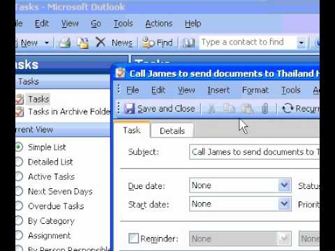 Microsoft Office Outlook 2003 Değiştir Görev Durumu Ve Tamamlanma Yüzdesi Tamamlandı