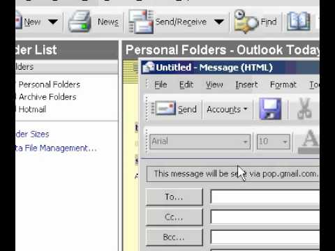Microsoft Office Outlook 2003 E-Posta İleti Göndermek İçin Kullanılacak Hesabı Belirtmek Resim 1