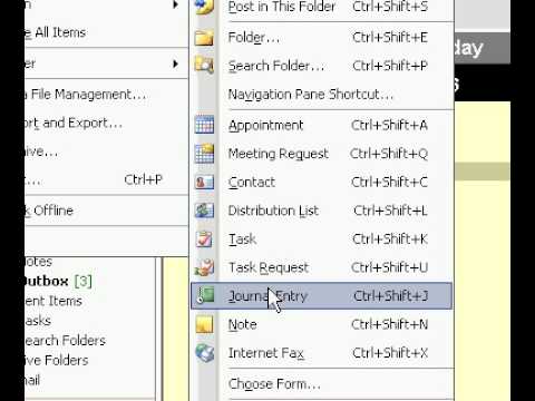 Microsoft Office Outlook 2003 El İle Kaydetme Bir Microsoft Outlook Öğesi Resim 1