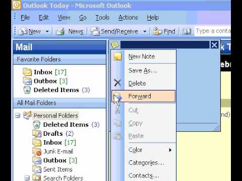 Microsoft Office Outlook 2003 Geçerli Notun Rengini Değiştirme