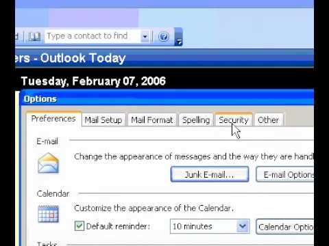 Microsoft Office Outlook 2003 Internet Bölgesi İçin Güvenlik Düzeyini Değiştirme Resim 1