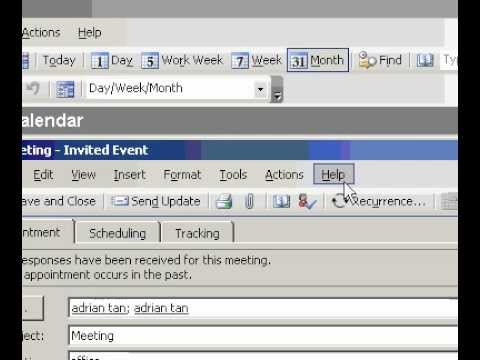 Microsoft Office Outlook 2003 Katılanın Durumunu Toplantı Değiştir Resim 1