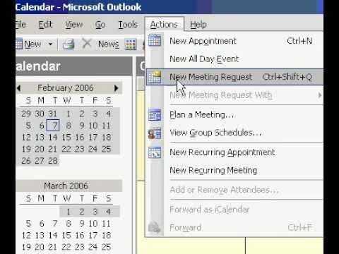 Microsoft Office Outlook 2003 Takvimi Bir İnperson Toplantı