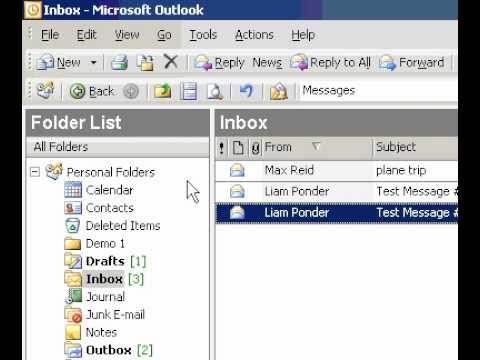 Microsoft Office Outlook 2003 Taşımak Bir Klasörü Resim 1