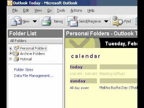 Microsoft Office Outlook 2003 Tüm Klasörleri Göster Resim 1