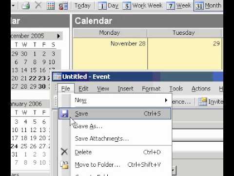 Microsoft Office Outlook 2003'ü Kaydettikten İcalendar Veya Vcalendar Forma Randevu Resim 1