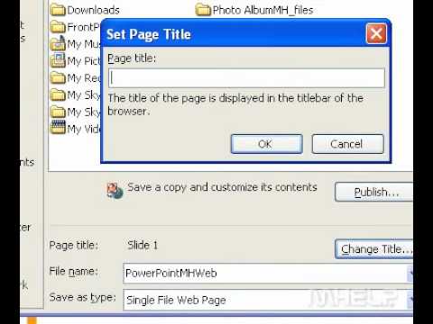 Microsoft Office Powerpoint 2003 Bir Sunuyu Web'de Yayımlama