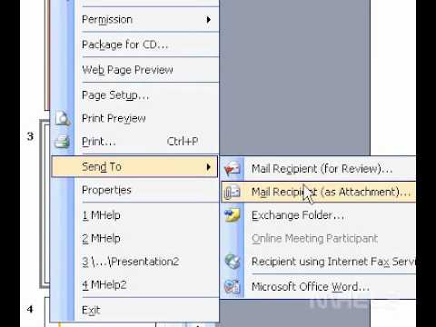Microsoft Office Powerpoint 2003 Göndermek Bir Sunuyu Ek Olarak