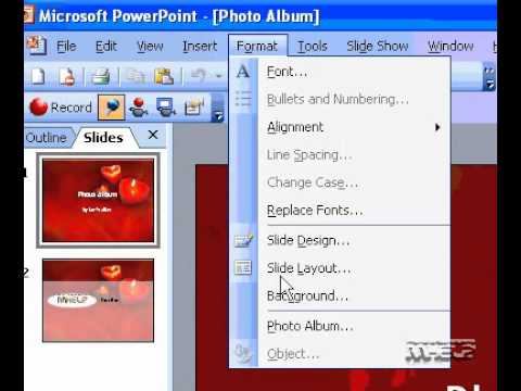 Microsoft Office Powerpoint 2003 Hareket Resimlerin Ve Metin Kutularının Bir Fotoğraf Albümü