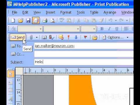 Microsoft Office Publisher 2003 Geçerli Sayfa E-Posta İletisi Olarak Gönderir