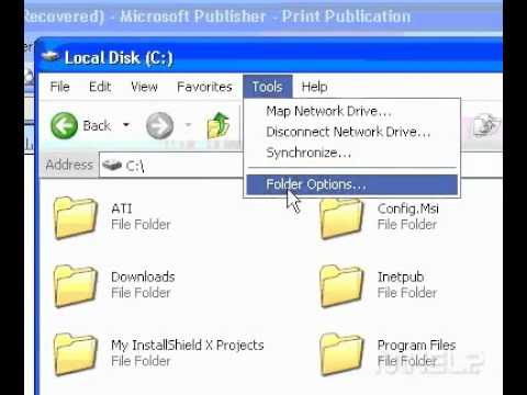 Microsoft Office Publisher 2003 Gizli Görünümü Tüm Dosya Türlerini Ve Dosya Adı Uzantıları