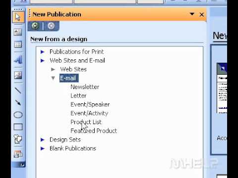 Microsoft Office Publisher 2003 Kullanarak Microsoft Publisher E-Posta Sihirbazı