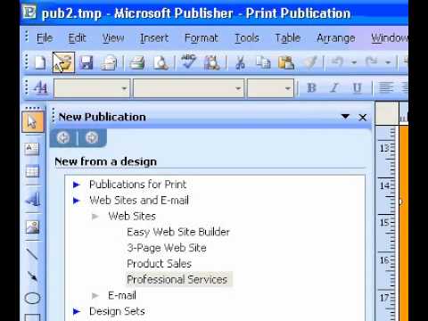 Microsoft Office Publisher 2003 Oluşturmak Bir Web Site Sıfırdan Resim 1