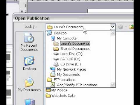 Microsoft Office Publisher 2003 Oluşturmak Varolan Bir Html Dosyasını Web Sitesinden Bir