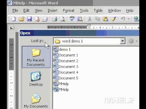 Microsoft Office Word 2003 Açık Bir Tek Dosya Başka Bir Dosya Biçiminden
