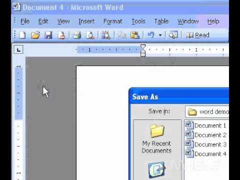 Microsoft Office Word 2003 Değiştirilmiş Bir Belgeyi Kaydetme