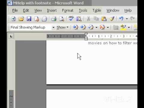 Microsoft Office Word 2003 Taşıma Veya Kopyalama Bir Dipnot Veya Sonnot