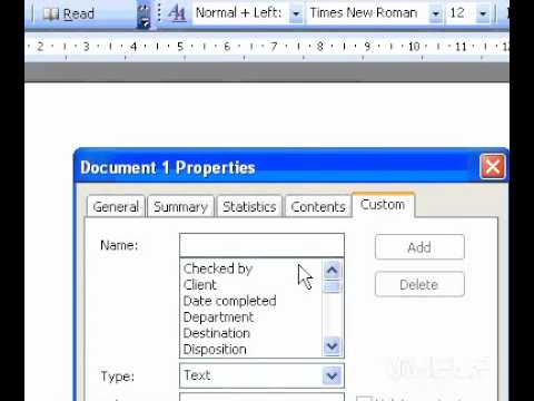 Microsoft Office Word 2003'ü Kaldırmanız Özel Dosya Özellikleri