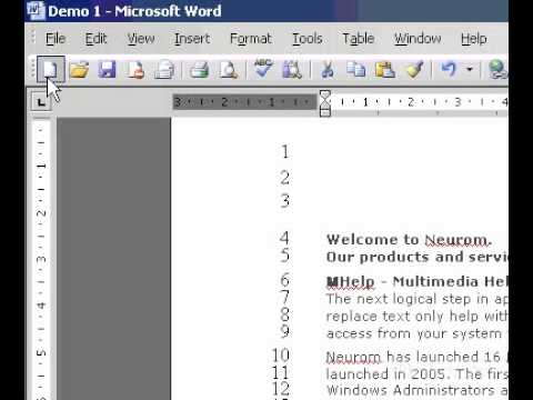 Microsoft Office Word 2003'ü Kaldırmanız Satır Numaraları Resim 1