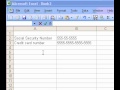 Microsoft Office Excel 2003 Kimlik Numaralarının Yalnızca Son Dört Rakamını Görüntüleme
