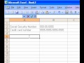 Microsoft Office Excel 2003 Kimlik Numaralarının Yalnızca Son Dört Rakamını Görüntüleme Resim 3
