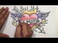 Nasıl Bir Kalp Çizileceğini: Ultimate Grafiti Afiş, Kanatlar, Ok Ve Alevler Tasarımı Sayesinde Kalp Resim 4