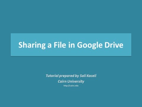 Google Sürücü Veya Google Dokümanlar Bir Dosya Paylaşımı